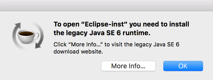 安装 Eclipse Neon 需要旧版 Java 环境