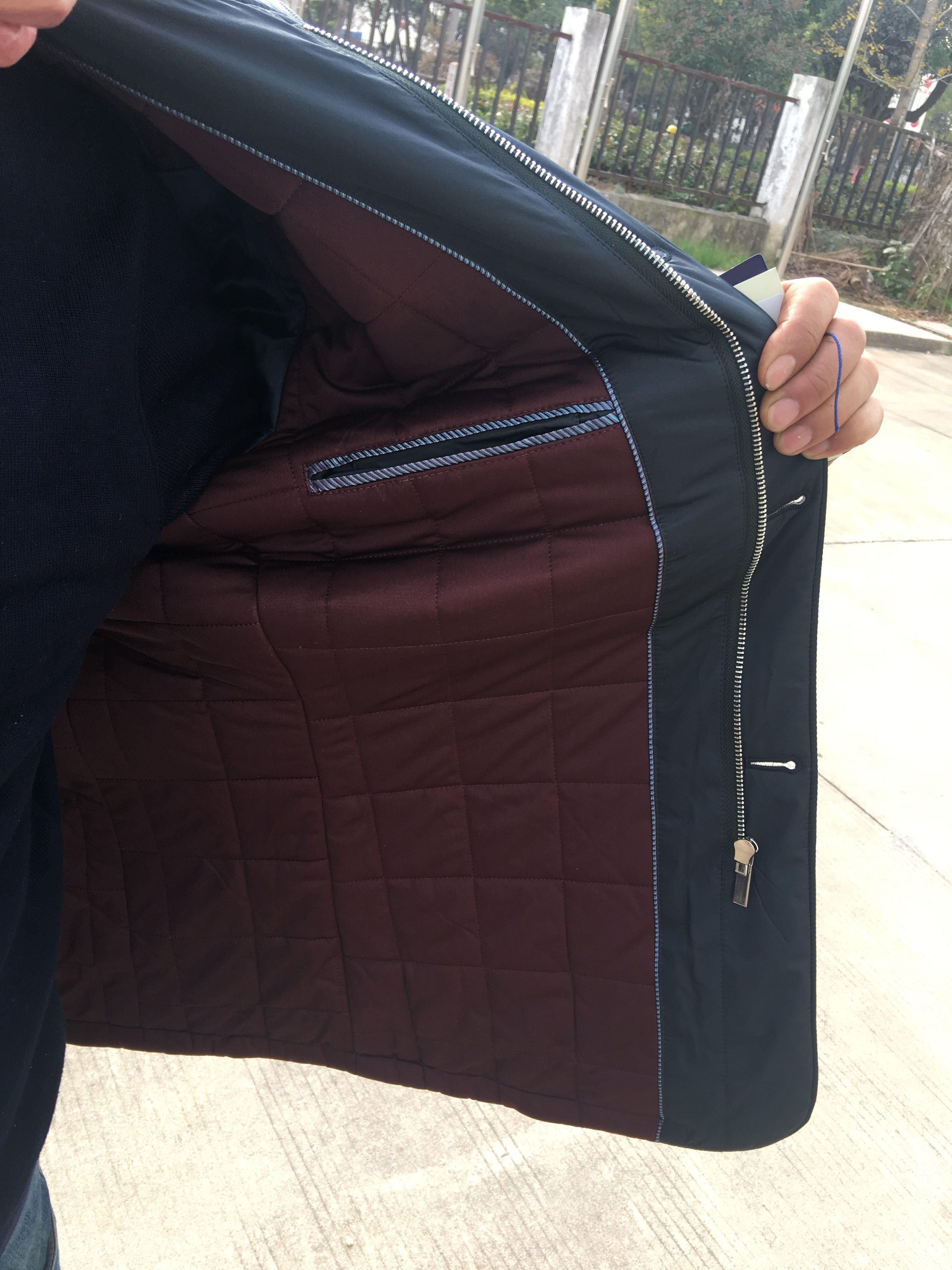 劲霸男士茄克立体中年男士保暖棉衣外套