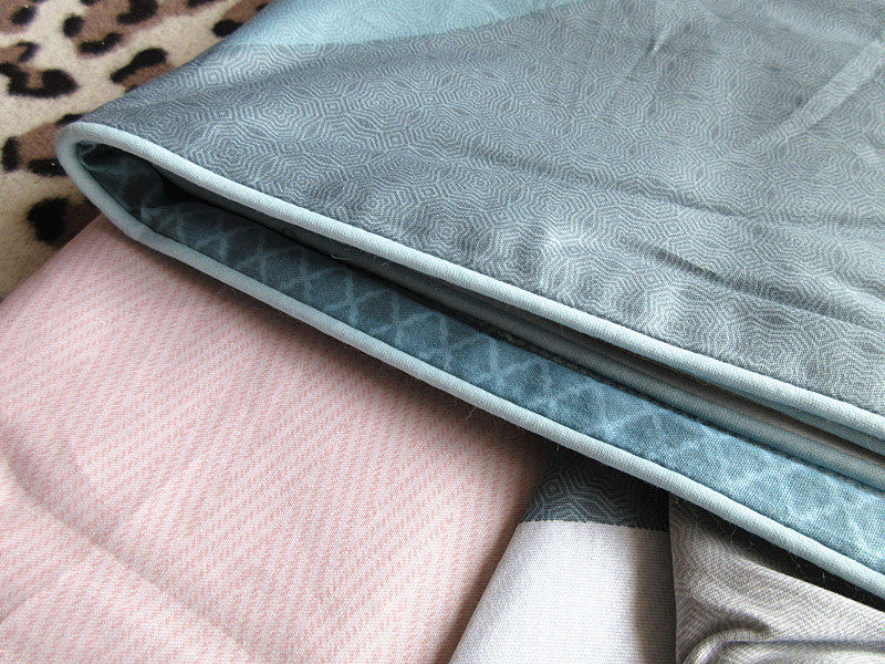 水星家纺全棉简约条格四件套