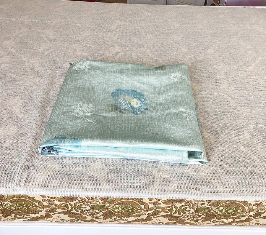 水星家纺仲夏之蓝床单式粗丝冰丝席