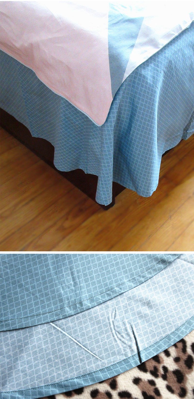 水星家纺全棉简约条格四件套