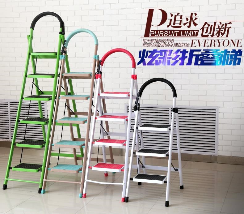 轻便家用梯伸缩梯子折叠升降楼梯加厚便捷工梯人字梯收缩楼梯