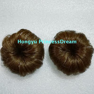 包邮超萌丸子头假发包宝宝拍照头花女童发夹发