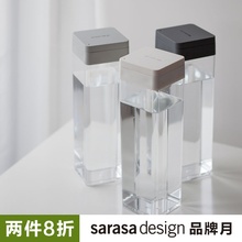 现货日本进口1.2L树脂冷水壶硅胶盖凉水壶果汁饮料壶大容量水壶