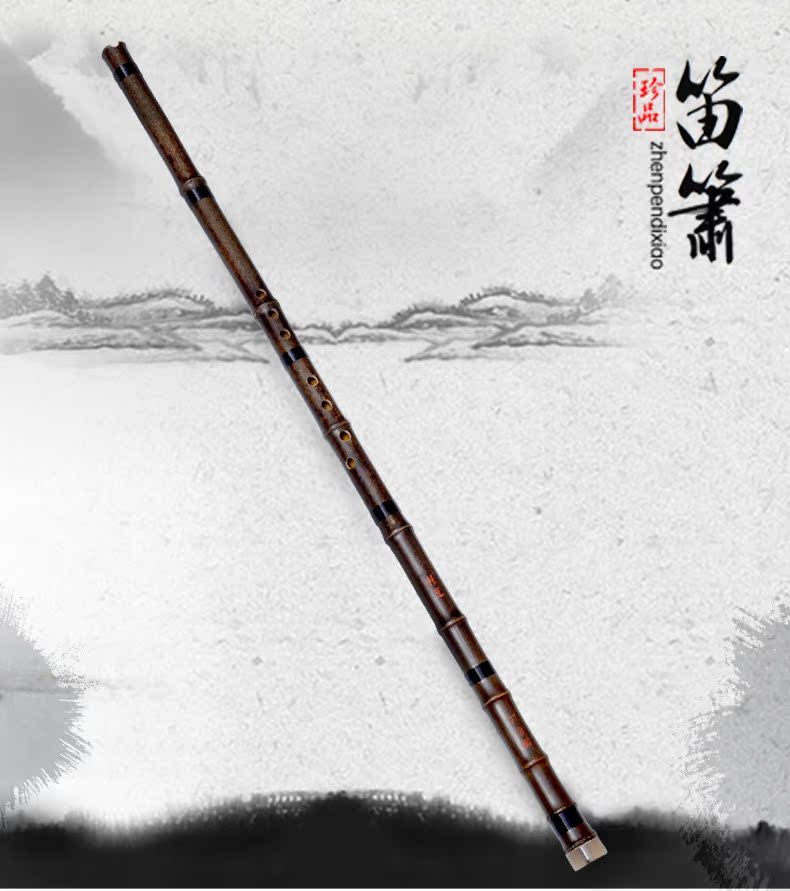 乐器九节箫精选紫竹六孔萧丁治国专业八孔演奏箫珍品洞箫