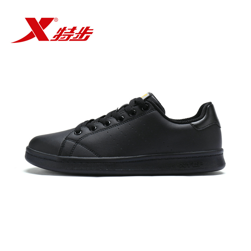 Special Step Men's and Women's Shoe Board Shoes Authentic Lightweight Spring and Autumn Leather Waterproof Casual Shoes Small White Shoes Sports Shoes All Black