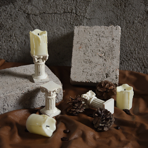 电子灯罗马烛台复古仿真蜡烛网红风摆拍照相摄影道具房间装饰背景