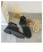 超酷 后拉链加绒暗黑马丁鞋 女鞋 团购 个性 前200双59元 TTWuuu@
