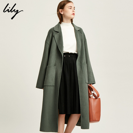 【明星同款】Lily女装双面呢大衣oversize驼色毛呢外套新品商品大图