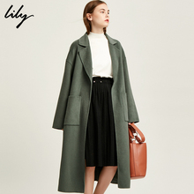 【明星同款】Lily女装双面呢大衣oversize驼色毛呢外套新品图片