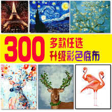 油彩画手绘装 人物数码 星空填色画 饰画 客厅风景花卉 diy数字油画
