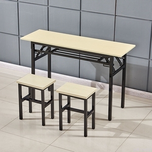 简易学校教学中小学生课桌书桌椅培训用美术可折叠辅导桌辅导班