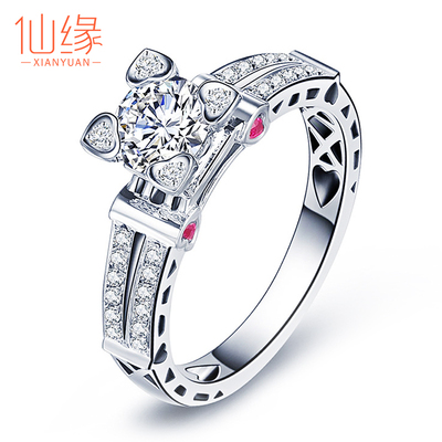 2018新款埃菲尔铁塔钻戒女钻石戒指18k金do巴黎艾菲尔铁塔I love