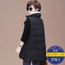 秋比羽绒马甲女2018冬季新款韩版西装领白鸭绒坎肩宽松外套女上衣图片
