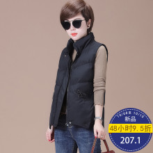 秋比棉马甲女短款冬装2018新款韩版修身无袖棉衣女坎肩立领外套女图片