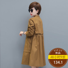 秋比矮个子拼接外套2018秋季新款时尚韩版女士港风显瘦chic风衣图片