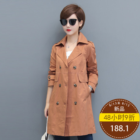 秋比2018新款秋季女装韩版小个子风衣女中长款端庄大气外套女春秋商品大图