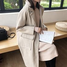 秋冬季森系双面毛呢子外套女装2018流行大衣中长新款韩版学生加厚图片