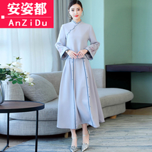 民国中式女装唐装套装女复古风茶服女秋冬汉服中国风改良旗袍上衣图片