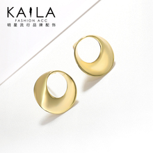 Kaila水月耳钉 个性 波纹超仙925银耳环气质百搭超闪亮纯银耳饰