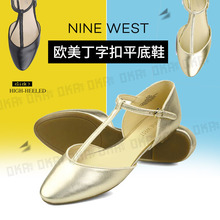 West玖熙女鞋 Nine 平底瑪麗珍鞋 丁字扣一字帶涼鞋 清倉不退不換