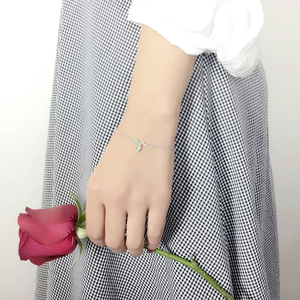 S925银嫩芽树叶子手链