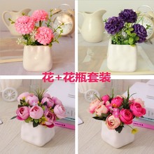 迷你仿真装饰花绢花假花小摆件小盆景创意室内仿真植物小盆栽包邮