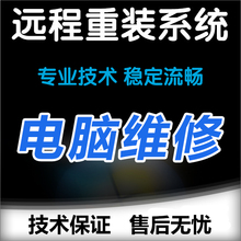 重装 台式机笔记本电脑远程维修安装 软件系统故障修复在线技术服务