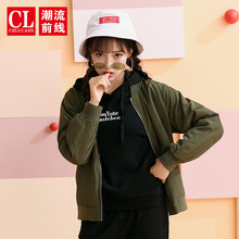 潮流前线2018秋季新品女款时尚简约风纯色长袖风衣棒球领短外套女图片