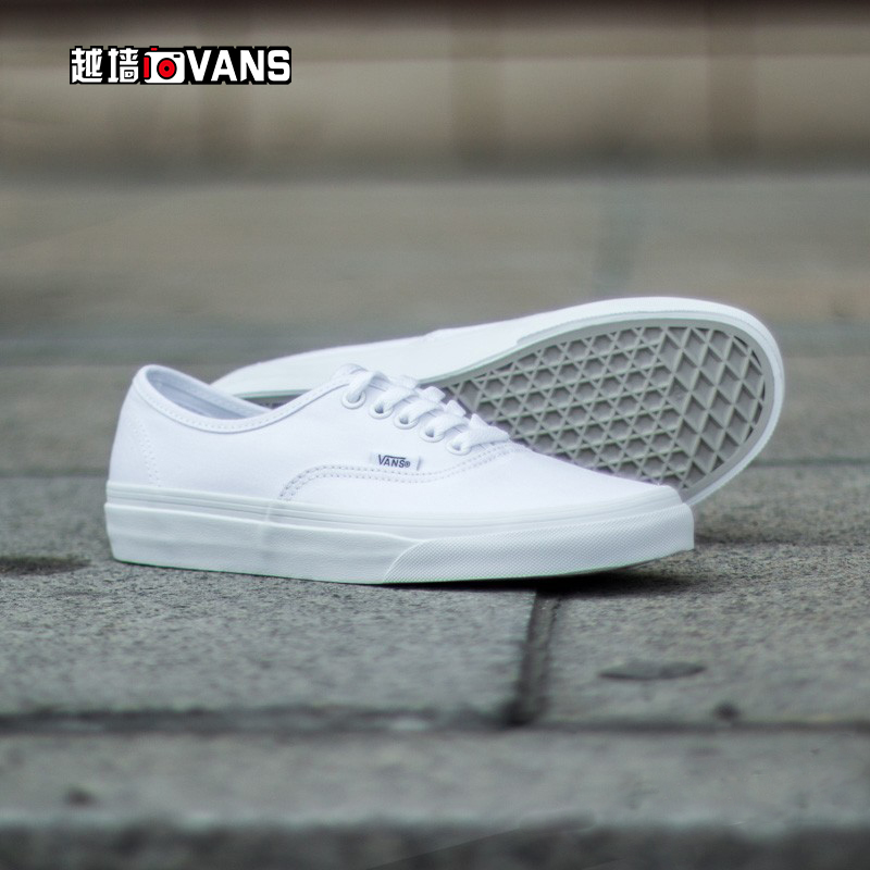 越墙VANS小白鞋AUTHENTIC夏季低帮帆布经