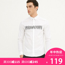 衬衣C 217105525 衬衫 Jones 尖领长袖 杰克琼斯纯棉修身 Jack