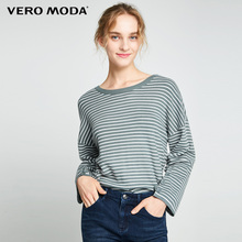 针织衫 Vero 317324545 Moda简约条纹舒适落肩袖