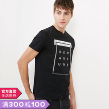 T恤C 短袖 绫致SELECTED思莱德男夏新纯棉字母时尚 4182T4530