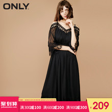 蕾丝吊带中长淑女连衣裙 3免1 ONLY秋季新品 117307621