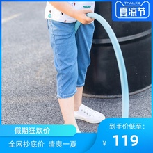 子22132170420 童装 2019新款 松紧腰裤 夏装 巴拉巴拉女童牛仔七分裤