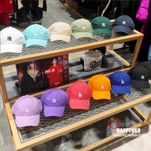 CP77 19夏男女 韩国正品 小字母NY棒球帽百搭鸭舌帽LA 代购 MLB