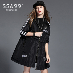 风衣女中长款女2019初秋女士新款外套学生韩版宽松流行薄潮小个子