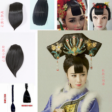 秀禾九儿前额旗袍桃心舞台表演儿童刘海发片影视剧造型假发 古装