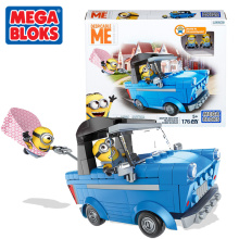 正品mega bloks 美高 神偷奶爸 小黄人DKT69汽车空中追逐场景套装