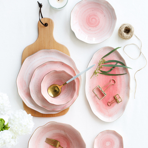 日式金边陶瓷餐具