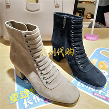 2018冬正品 千百度女鞋 高跟加绒棉靴A8581701 国内代购 A8681701