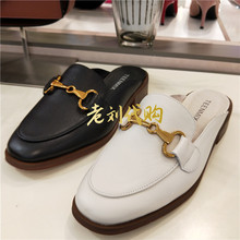 天美意女鞋2019春款专柜正品国内代购马衔扣饰穆勒鞋单鞋AT641