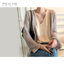 PKH.HK特夏季新品 不单调的轻盈鱼鳞纹 毫无负担天丝针织防晒开衫