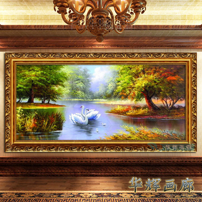 欧美客厅装饰画油画2018新款