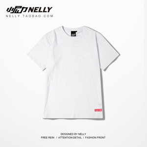 夏季新款复古美式经典小标BOXLOGO黑白灰色纯色百搭短袖T恤