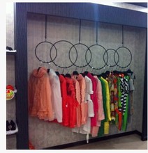 悬挂架侧挂 店衣架吊架 架展示架 上墙货架 服装 铁艺吊环服装
