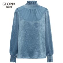双11预|GLORIA/歌莉娅女装2018秋季压褶梭织衫188E3E330图片