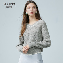 GLORIA/歌莉娅2018年秋季长袖毛织羊毛衫189C5J090图片