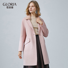 GLORIA/歌莉娅女装2018冬季水貂毛双面呢外套18DC6E030图片