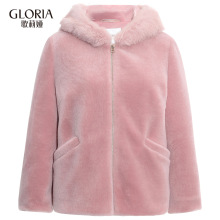 预售GLORIA/歌莉娅女装2018冬短款羊剪绒外套18CE6E9G0图片